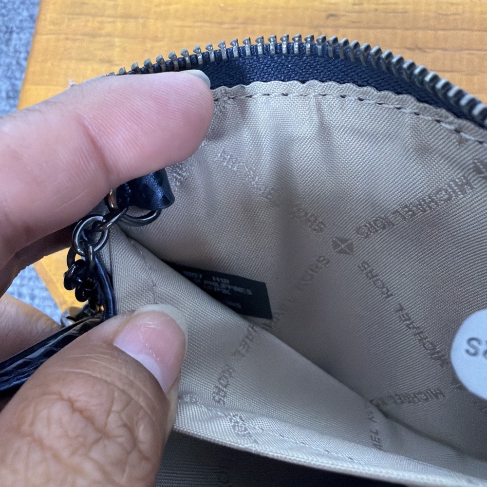 Michael Kors Python Embossed Zip‎ Card Case Coin … - image 8